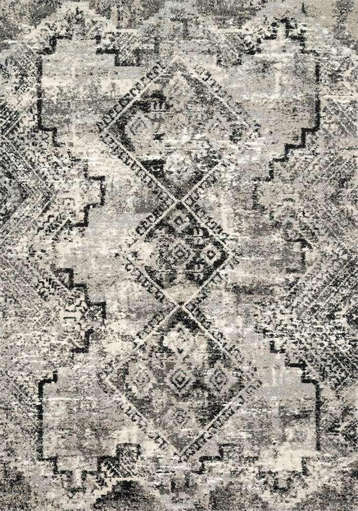 Loloi - Viera Grey / Black 7-7in x 10-6in Area Rug - VIERVR-10GYBL77A6 veiw 1