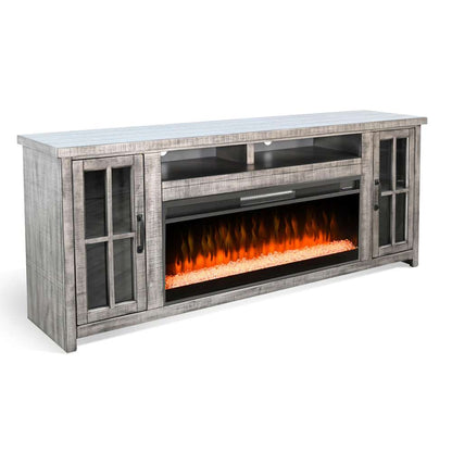 Sunny Designs -  76in Media Console with Electric Fireplace - K3662AG-76C veiw 1