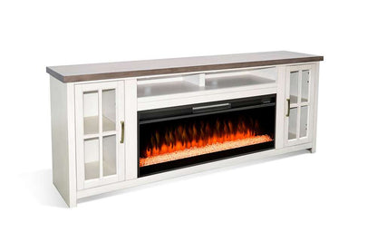 Sunny Designs -  76in Media Console with Electric Fireplace - K3662MB-76C veiw 1