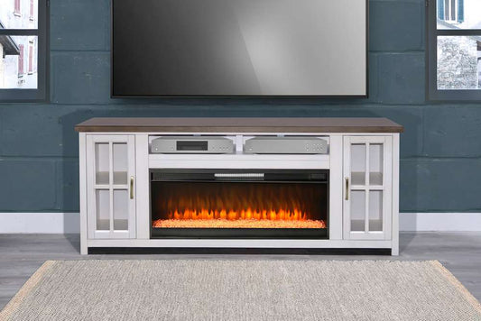 Sunny Designs -  76in Media Console with Electric Fireplace - K3662MB-76C veiw 2