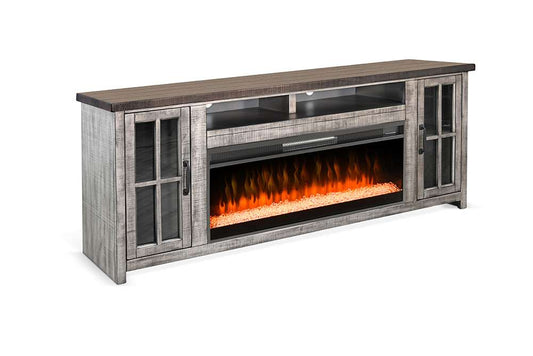 Sunny Designs -  76in Media Console with Electric Fireplace - K3662TA-76C veiw 1