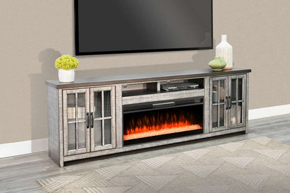 Sunny Designs -  76in Media Console with Electric Fireplace - K3662TA-76C veiw 2