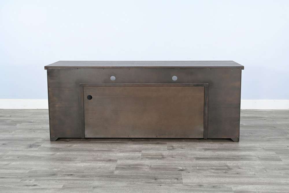 Sunny Designs -  76in Media Console with Electric Fireplace - K3662TA-76W veiw 3