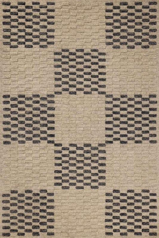 Chris Loves Julia x Loloi - Bradley Beige / Midnight 11-6in x 15 Area Rug - BRAYBRL-01BEMDB6F0 veiw 1