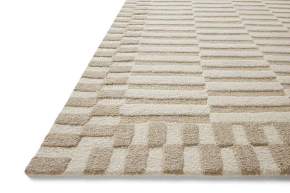 Chris Loves Julia x Loloi - Bradley Ivory / Beige 18in x 18in Sample Rug - BRAYBRL-02IVBE160S veiw 6