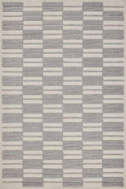 Chris Loves Julia x Loloi - Bradley Ivory / Grey 2-3in x 3-9in Accent Rug - BRAYBRL-03IVGY2339 veiw 1