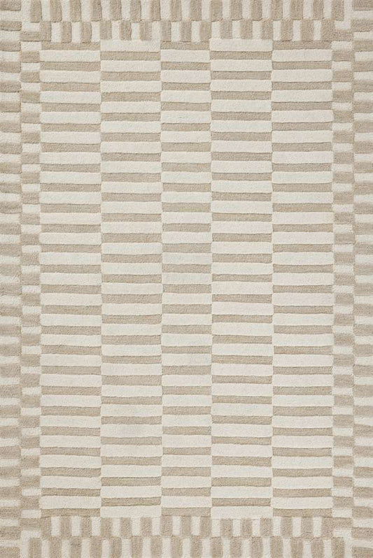 Chris Loves Julia x Loloi - Bradley Ivory / Beige 3-6in x 5-6in Accent Rug - BRAYBRL-02IVBE3656 veiw 1