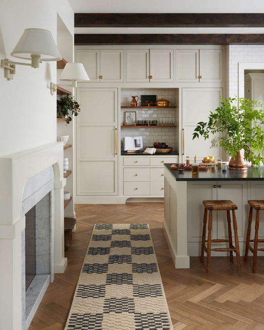 Chris Loves Julia x Loloi - Bradley Beige / Midnight 3 x 7 Runner Rug - BRAYBRL-01BEMD3070 veiw 2
