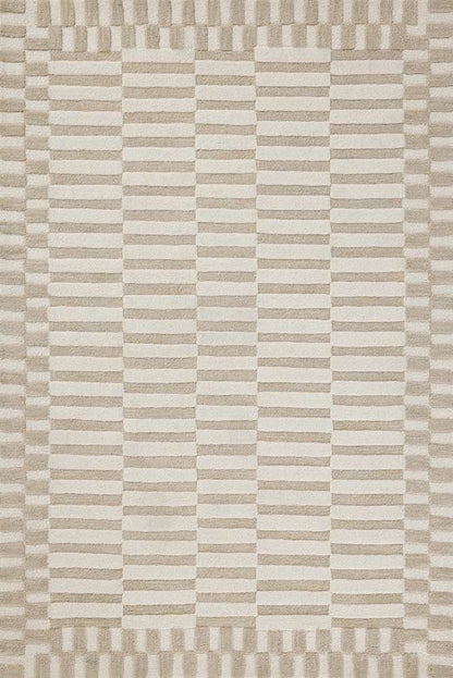 Chris Loves Julia x Loloi - Bradley Ivory / Beige 8-6in x 11-6in Area Rug - BRAYBRL-02IVBE86B6 veiw 1