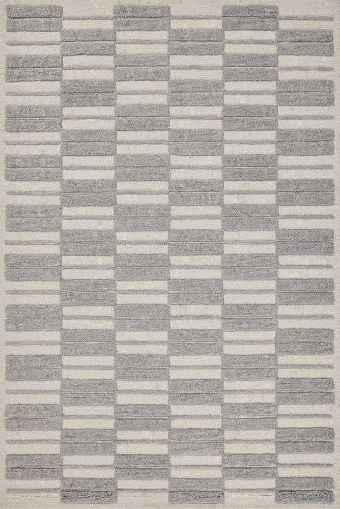 Chris Loves Julia x Loloi - Bradley Ivory / Grey 8-6in x 11-6in Area Rug - BRAYBRL-03IVGY86B6 veiw 1