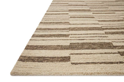 Chris Loves Julia x Loloi - Polly Beige / Tobacco 7-9in x 9-9in Area Rug - POLLPOL-04BETO7999 veiw 4