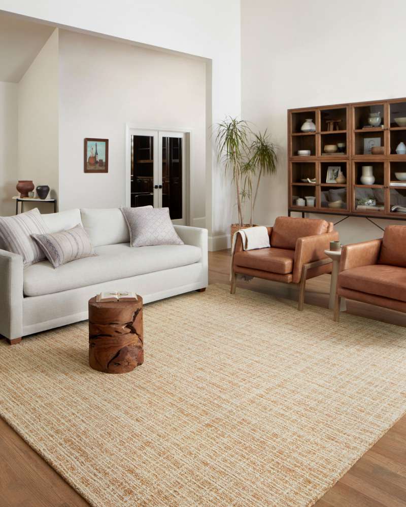 Chris Loves Julia x Loloi - Polly Straw / Ivory 7-9in x 9-9in Area Rug - POLLPOL-03SWIV7999 veiw 2