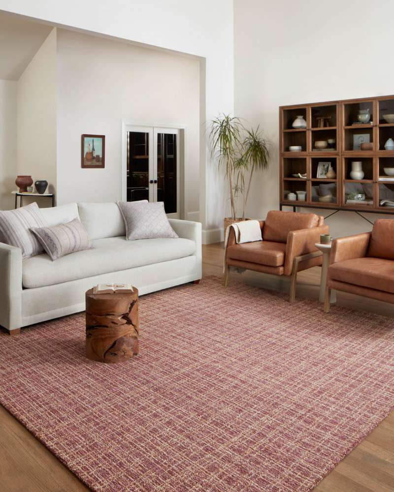 Chris Loves Julia x Loloi - Polly Berry / Natural 9-3in x 13 Area Rug - POLLPOL-03BYNA93D0 veiw 2