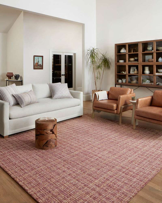 Chris Loves Julia x Loloi - Polly Berry / Natural 9-3in x 13 Area Rug - POLLPOL-03BYNA93D0 veiw 2