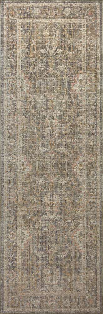 Chris Loves Julia x Loloi - Rosemarie Sage / Blush 2-7in x 8-0in Runner Rug - ROSMROE-01SGBH2780 veiw 1