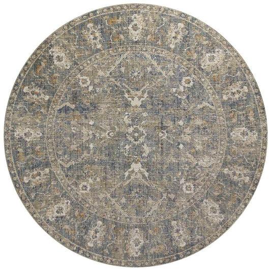 Chris Loves Julia x Loloi - Rosemarie Sand / Lagoon 3-2in x 3-2in Round Accent Rug - ROSMROE-03SALJ320R veiw 1