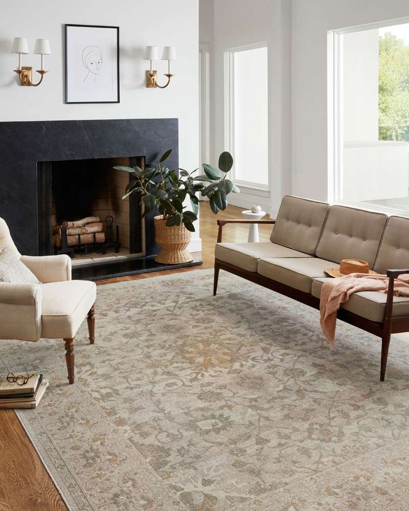 Chris Loves Julia x Loloi - Rosemarie Ivory / Natural 3-7in x 5-7in Accent Rug - ROSMROE-02IVNA3757 veiw 2