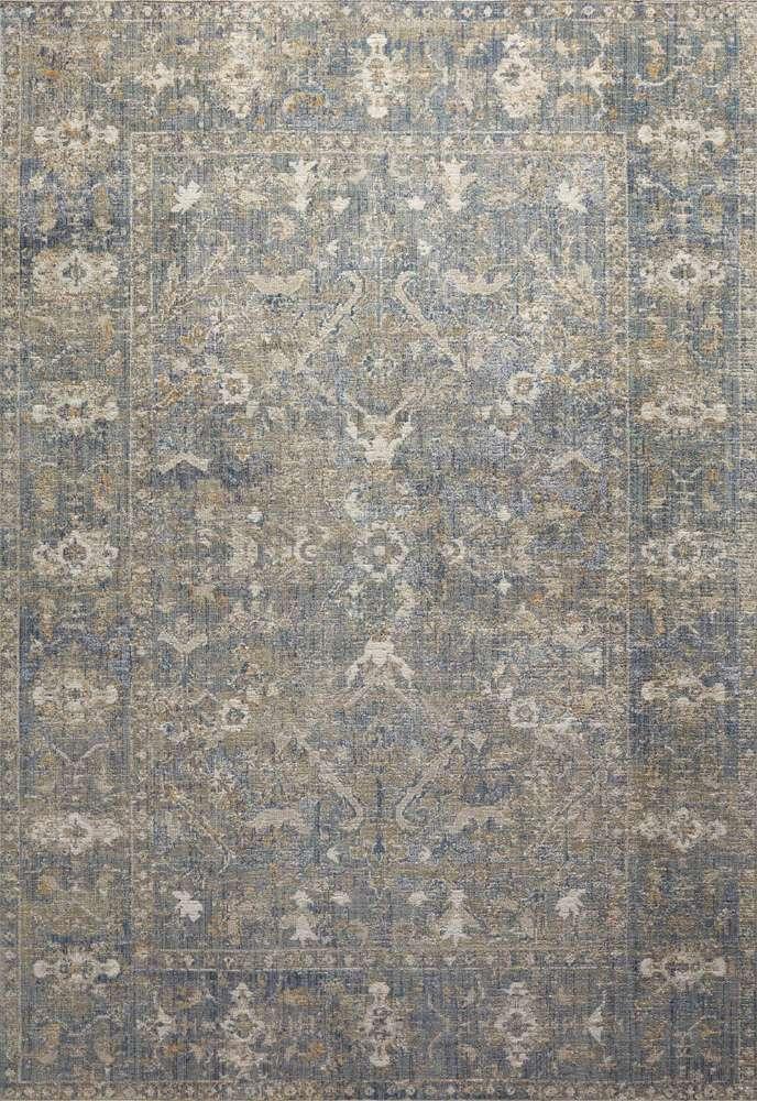 Chris Loves Julia x Loloi - Rosemarie Sand / Lagoon 5 x 7-10in Area Rug - ROSMROE-03SALJ507A veiw 1