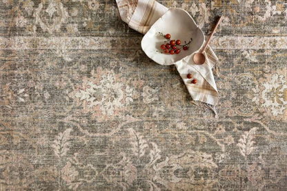 Chris Loves Julia x Loloi - Rosemarie Sage / Blush 6-3in x 9 Area Rug - ROSMROE-01SGBH6390 veiw 3