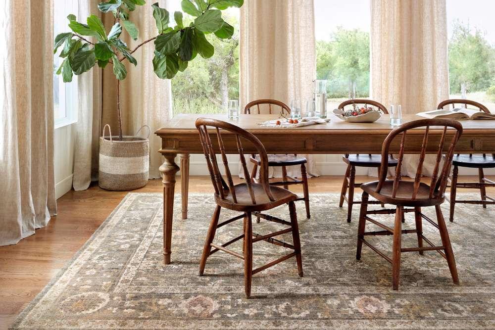 Chris Loves Julia x Loloi - Rosemarie Sage / Blush 6-3in x 9 Area Rug - ROSMROE-01SGBH6390 veiw 4
