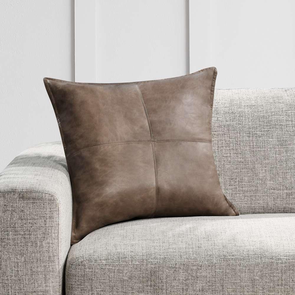 Classic Home - SLD Leather Sandstorm Taupe 22x22 - V250003 veiw 2