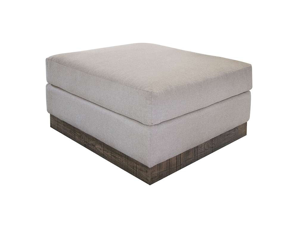 IFD - Georgia - Wooden Frame & Base, Upholstered Square Ottoman - IUP722-OTT-151 veiw 1