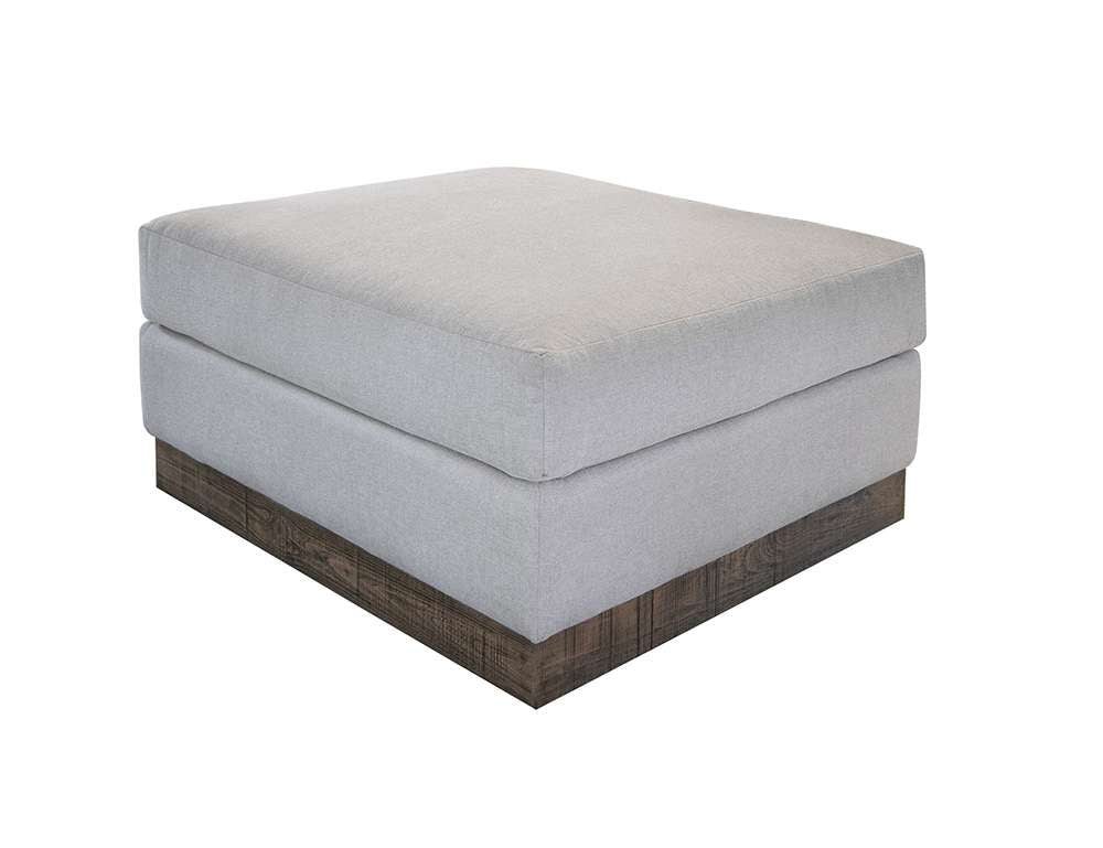 IFD - Georgia - Wooden Frame & Base, Upholstered Square Ottoman - IUP722-OTT-161 veiw 1