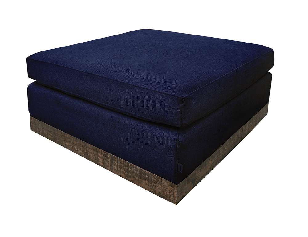 IFD - Georgia - Wooden Frame & Base, Upholstered Square Ottoman - IUP722-OTT-221 veiw 1