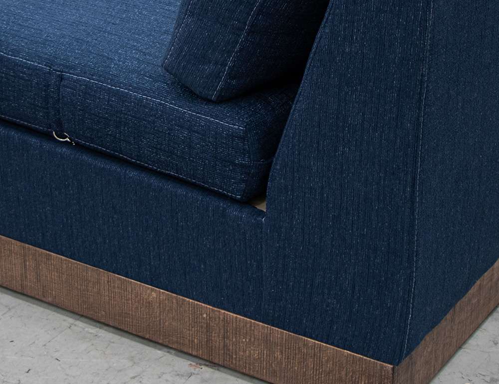 IFD - Georgia - Wooden Frame & Base, Upholstered Square Ottoman - IUP722-OTT-221 veiw 3