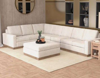 IFD - Georgia - Wooden Frame & Base, Upholstered Square Ottoman - IUP722-OTT-210 veiw 3
