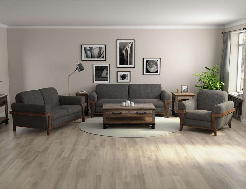 IFD - Loft Brown - Wooden Frame & Base, Loveseat - IUP644-LOV-121 veiw 2