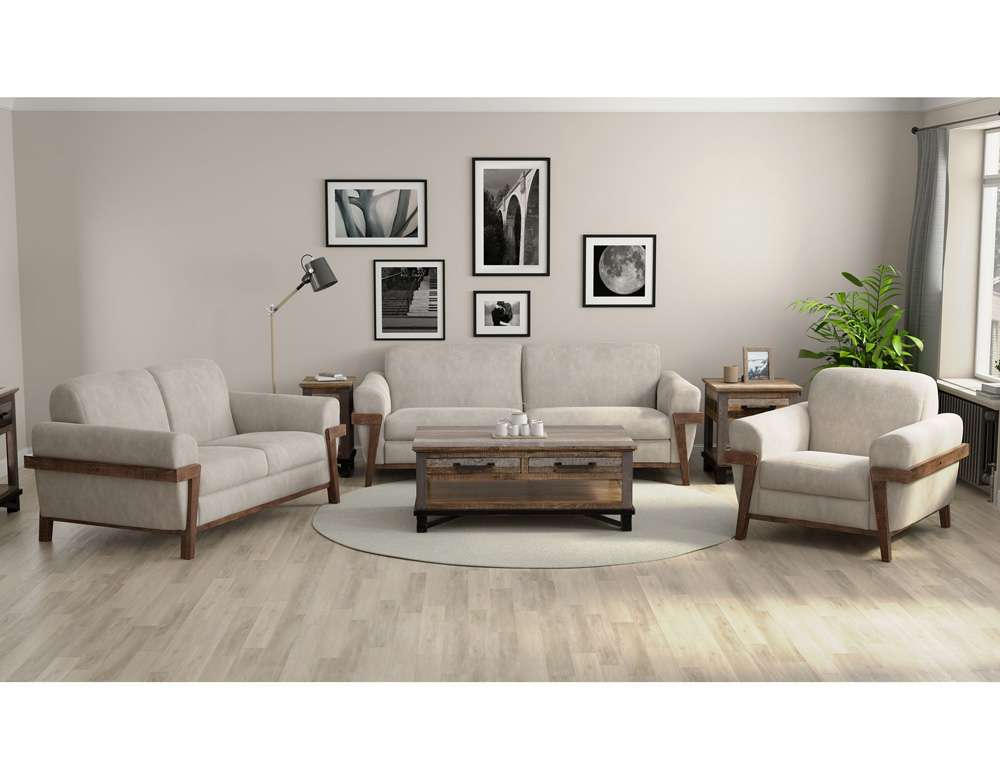 IFD - Loft Brown - Wooden Frame & Base, Loveseat - IUP644-LOV-210 veiw 2