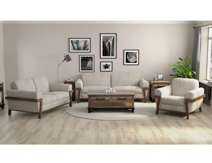 IFD - Loft Brown - Wooden Frame & Base, Loveseat - IUP644-LOV-210 veiw 2