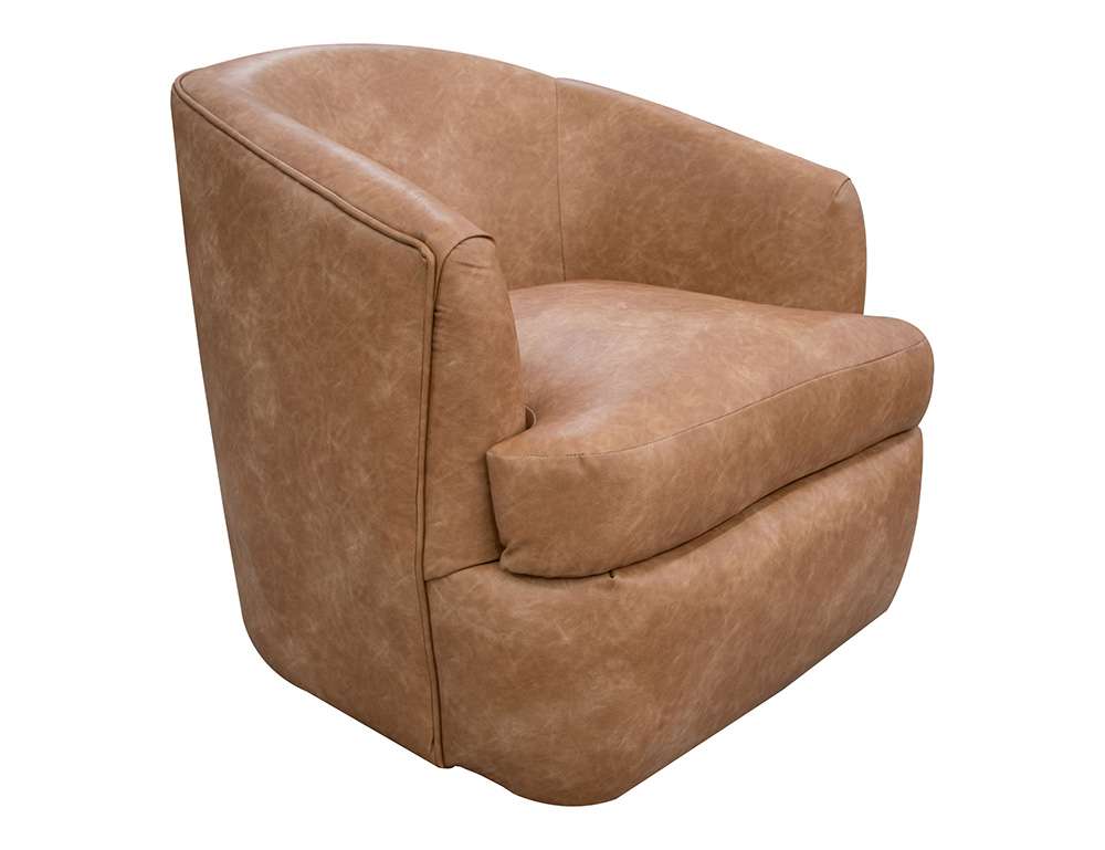 IFD - Tumbi - Wooden Frame & Metal Base, 360 Degree Swivel Accent Chair - IUP854-ACH-202 veiw 1