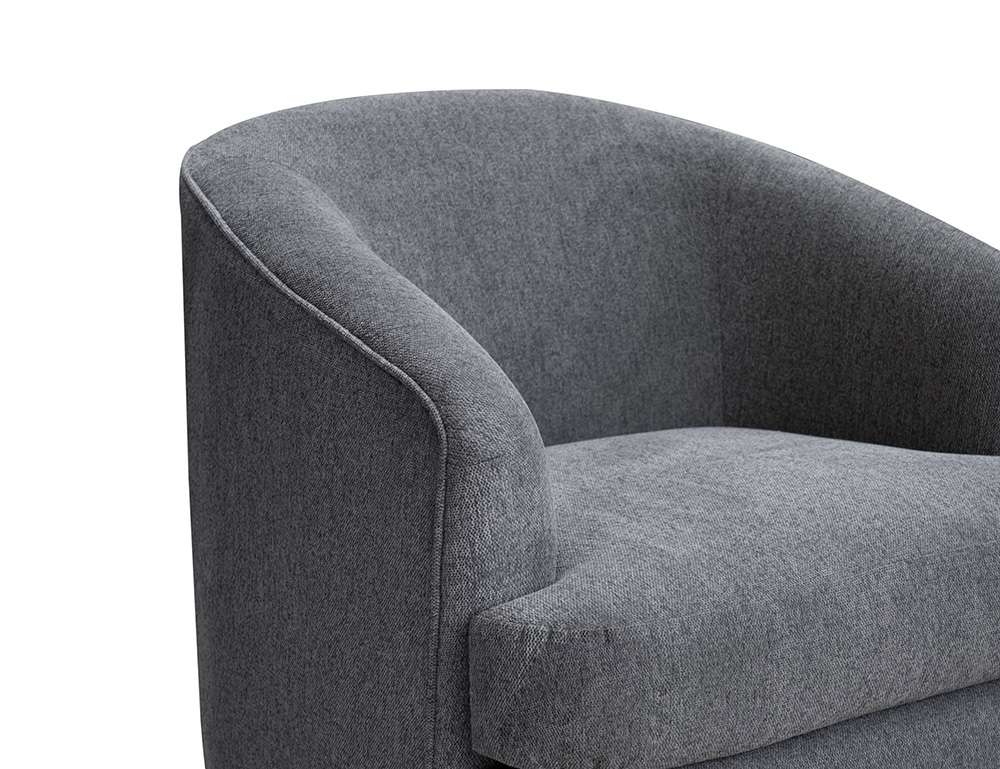 IFD - Tumbi - Wooden Frame & Metal Base, 360 Degree Swivel Accent Chair - IUP854-ACH-121 veiw 3