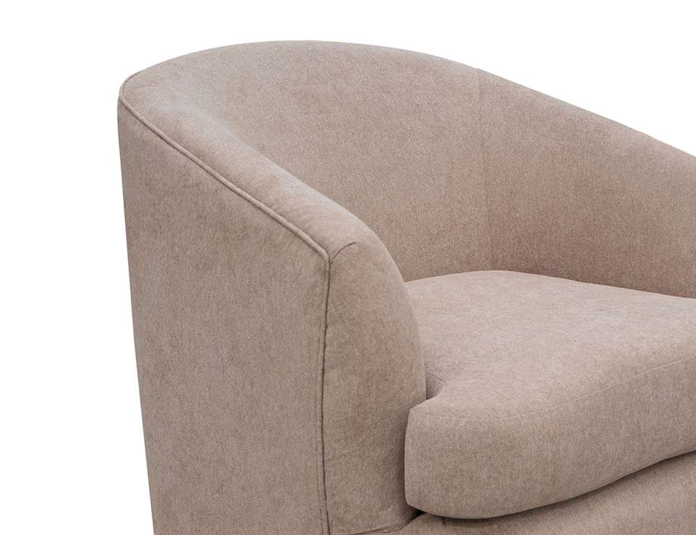 IFD - Tumbi - Wooden Frame & Metal Base, 360 Degree Swivel Accent Chair - IUP854-ACH-152 veiw 3