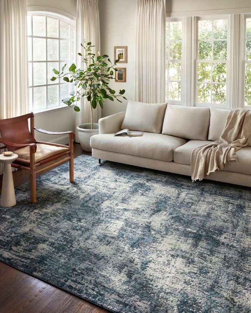Loloi - Austen Natural / Ocean 3-11in x 5-7in Accent Rug - AUSTAUS-01NAOC3B57 veiw 2
