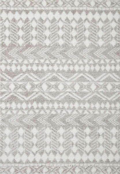 Loloi - Bliss Shag Grey / White 18in x 18in Sample Rug - BLISBLS-05GYWH160S veiw 1