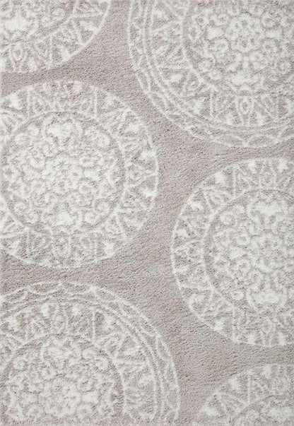 Loloi - Bliss Shag Grey / White 18in x 18in Sample Rug - BLISBLS-06GYWH160S veiw 1