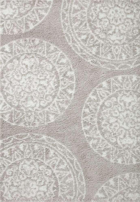 Loloi - Bliss Shag Grey / White 18in x 18in Sample Rug - BLISBLS-06GYWH160S veiw 1