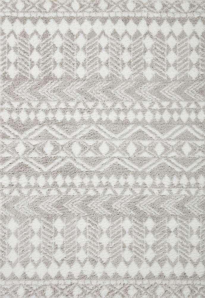 Loloi - Bliss Shag Grey / White 2-7in x 12-0in Runner Rug - BLISBLS-05GYWH27C0 veiw 1