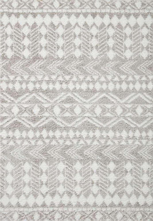 Loloi - Bliss Shag Grey / White 2-7in x 7-6in Runner Rug - BLISBLS-05GYWH2776 veiw 1