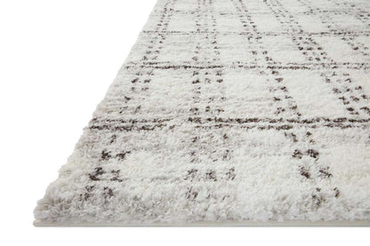 Loloi - Bliss Shag Cream / Grey 5-3in x 7-6in Area Rug - BLISBLS-03CRGY5376 veiw 4