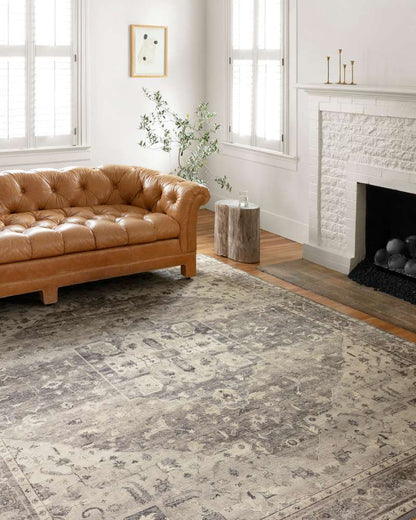 Loloi - Hathaway Steel / Ivory 2-0in x 5-0in Accent Rug - HATHHTH-05STIV2050 veiw 2