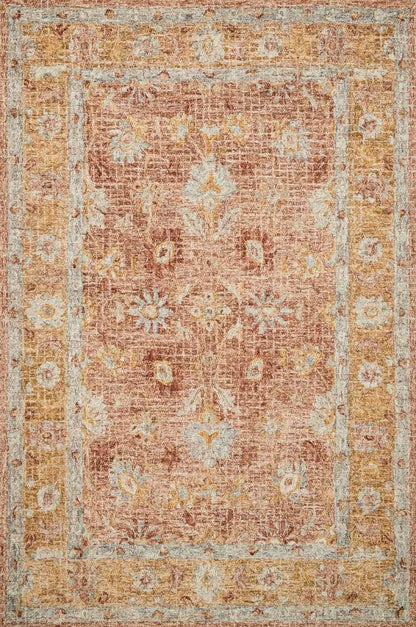 Loloi - Julian Terracotta / Gold 18in x 18in Sample Rug - JULAJI-04TCGO160S veiw 1