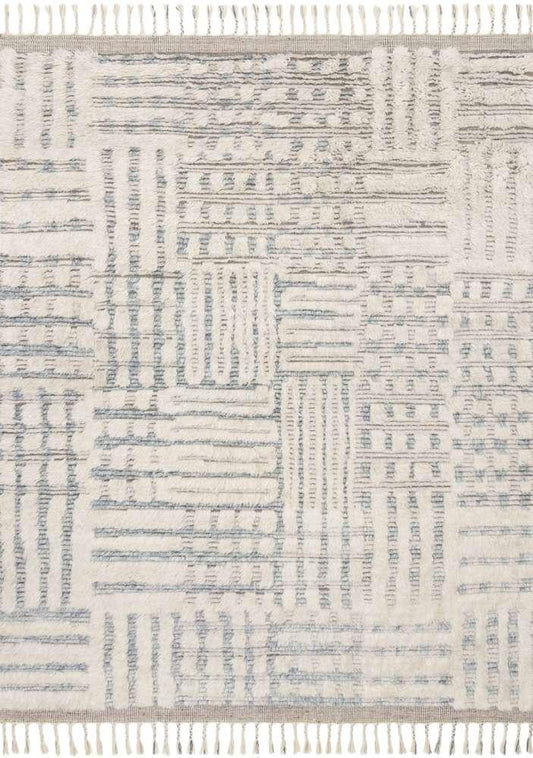 Loloi - Khalid Ivory / Sky 2-0in x 3-0in Accent Rug - KHALKF-01IVSC2030 veiw 1