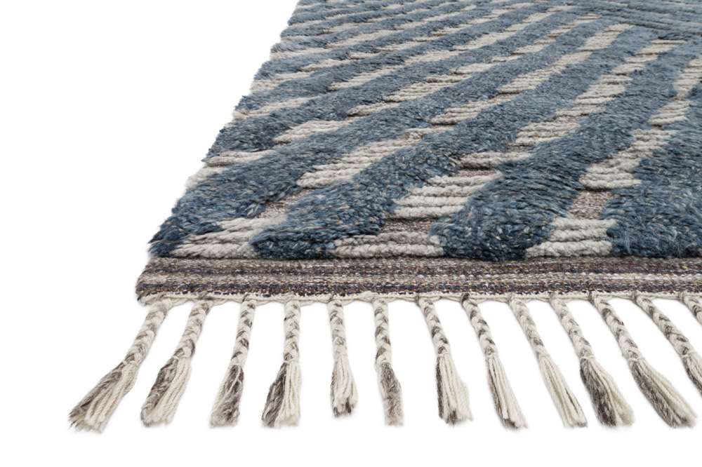 Loloi - Khalid Blue / Pewter 4-0in x 6-0in Accent Rug - KHALKF-06BBPW4060 veiw 3