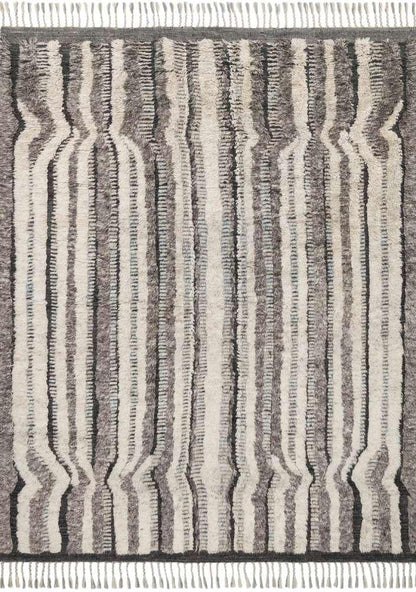 Loloi - Khalid Stone / Charcoal 4-0in x 6-0in Accent Rug - KHALKF-03SNCC4060 veiw 1