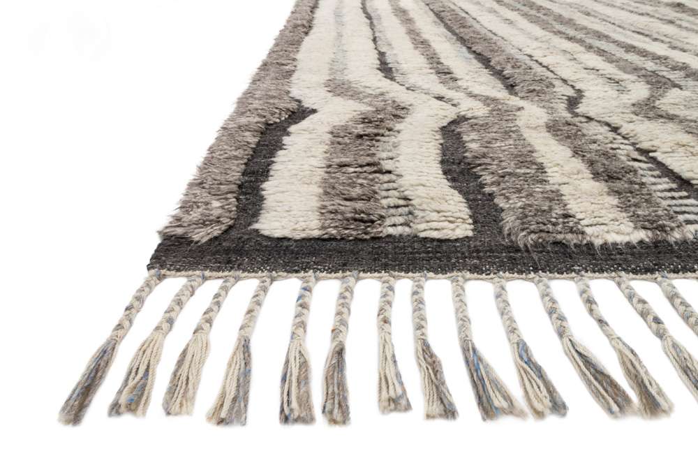 Loloi - Khalid Stone / Charcoal 8-6in x 11-6in Area Rug - KHALKF-03SNCC86B6 veiw 2