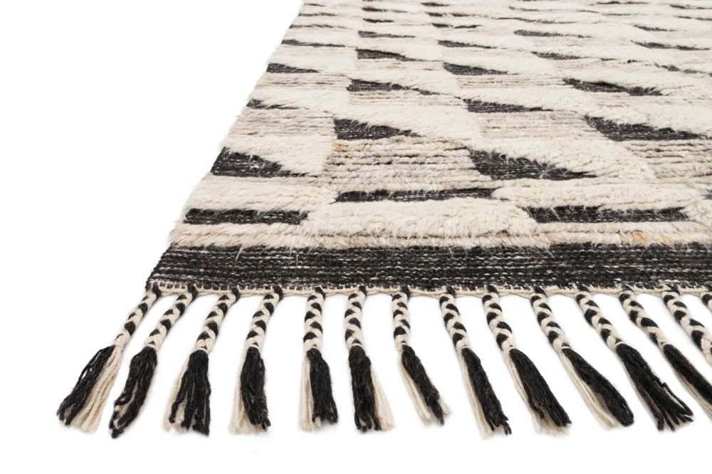 Loloi - Khalid Natural / Black 9-6in x 13-6in Area Rug - KHALKF-02NABL96D6 veiw 5